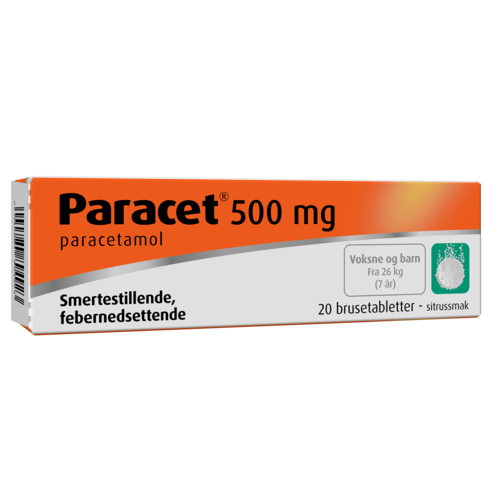 Kjøp Paracet brusetabletter 500 mg 20 stk på nett | Vitusapotek