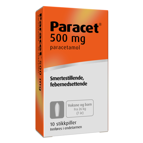 Paracet Stikkpille 500 mg