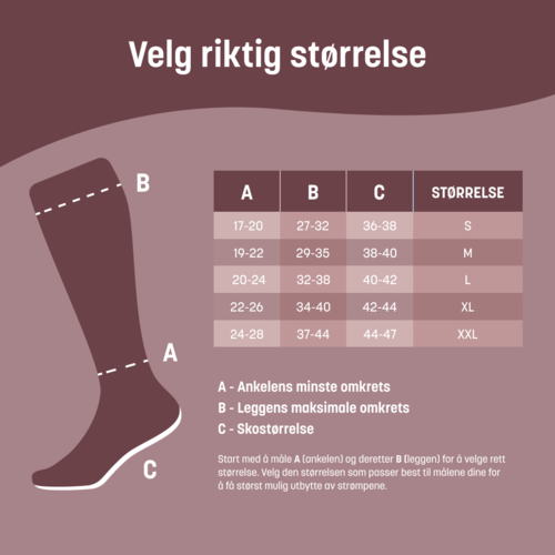 Mabs Ull kompresjonsstrømpe kne sort XL 1 par