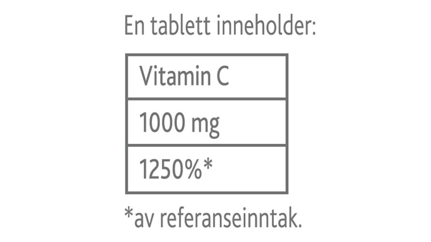 Vidi pluss C-vitamin 1000mg brusetabletter appelsinsmak 20 stk