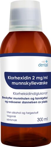 Vidi dental klorhexidin 2 mg/ml munnskyllevæske 300 ml