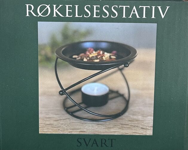 Røkelsesstativ sort