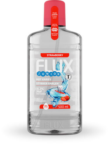 Flux Junior 0,2% fluorskyll med jordbærsmak 500 ml