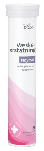 Vidi pluss væskeerstatning brusetablett nøytral 18 stk