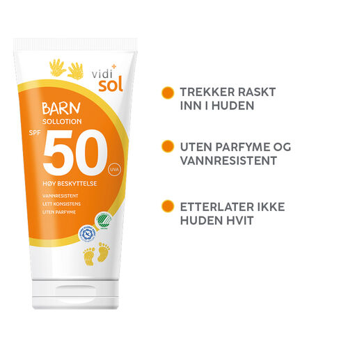 Vidi sollotion til barn SPF50 200 ml