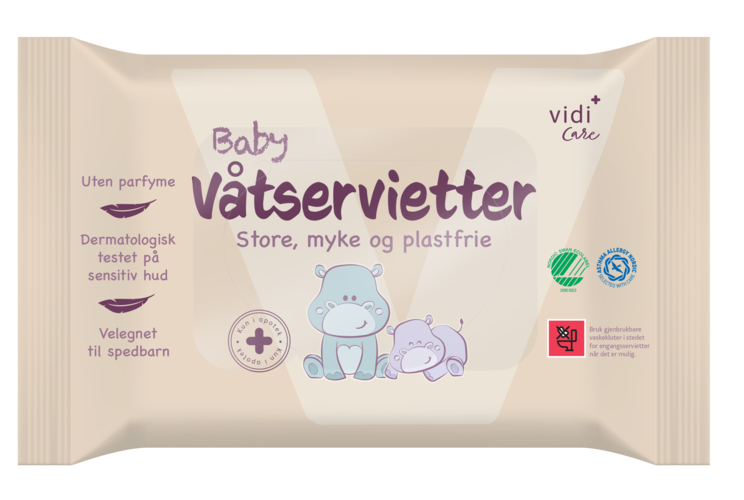 Vidi Care baby våtservietter 60 stk