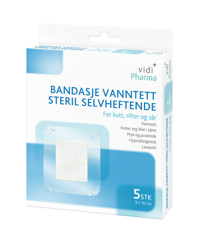 Vidi Pharma bandasje vanntett steril selvheftende 9x10 cm