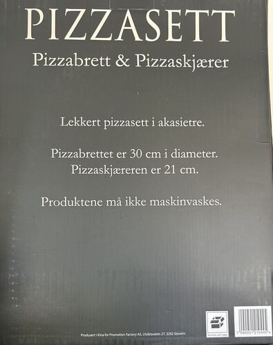 Pizzasett i akasietre