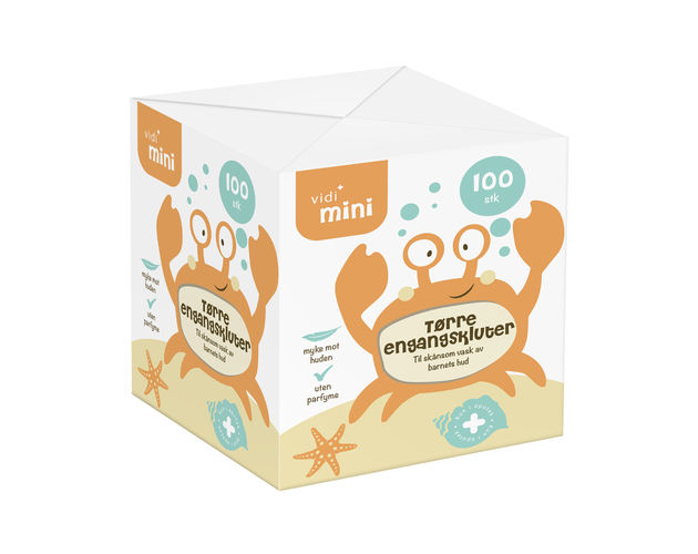 Vidi mini tørre engangskluter 100 stk