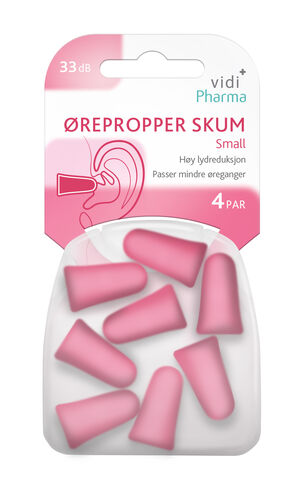 Vidi Pharma ørepropper skum small 4 par
