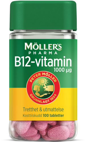 Møllers B12-vitamin 1000µg 100 stk