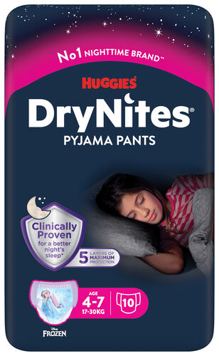 DryNites bleie jente 4-7 år 10 stk