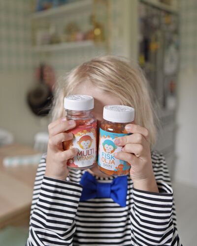 Monkids Fiskeolje Barn Sitron 60 stk