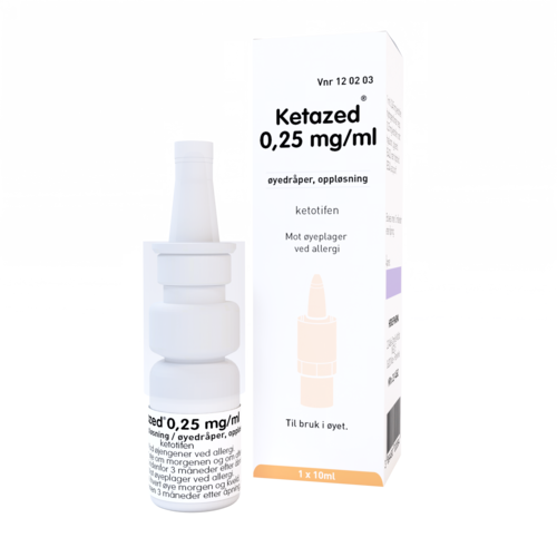 Ketazed øyedråper 0,25mg/ml