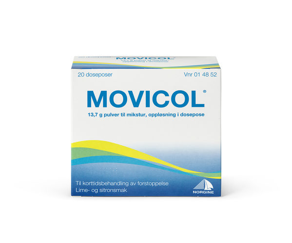 Movicol Pulver til mikstur, lime og sitronsmak