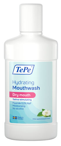 TePe Hydrating Mouthwash mild eple- og peppermyntesmak 500 ml