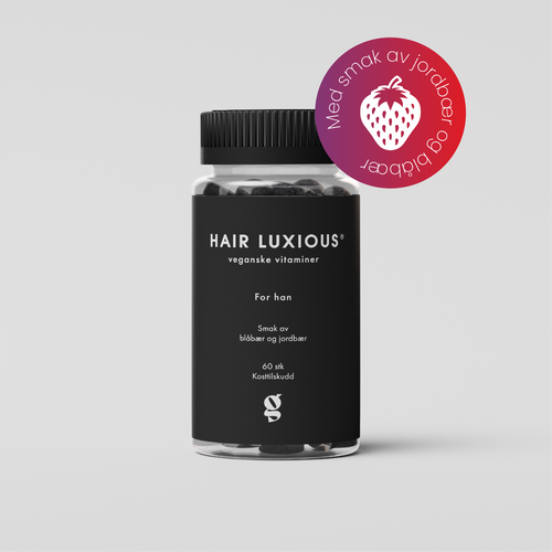 Hair Luxious gummies for han med blåbær og jordbærsmak 60 stk