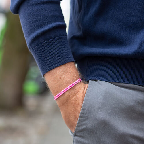Rosa sløyfe-armbånd