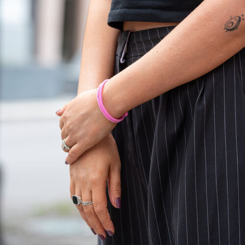 Rosa sløyfe-armbånd