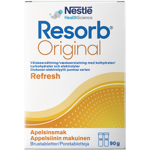 Resorb Original brusetabletter appelsinsmak 2 x 10 stk