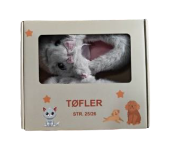 Tøfler katt str 25-26