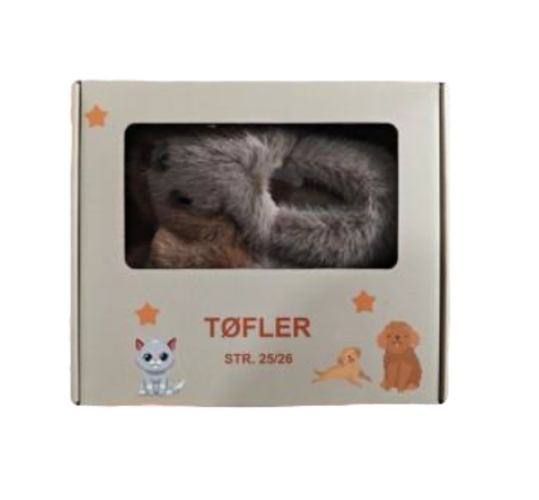 Tøfler hund str 25-26