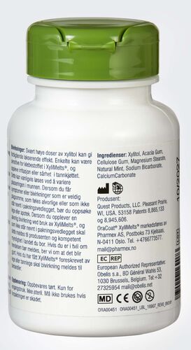 XyliMelts klebetabletter mild mint 110 stk