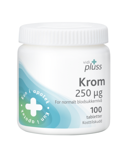 Vidi pluss krom 250 mcg 100 tabletter