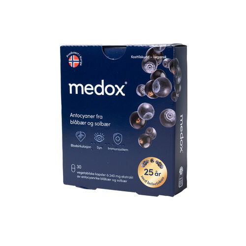 Medox 240 mg ekstrakt av antocyanrike blåbær og solbær 30 kapsler