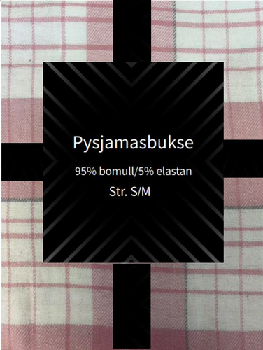 Pyjamasbukse rosa S/M