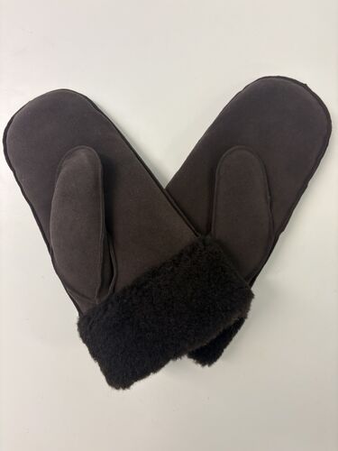 Skinnvotter dame brun onsize